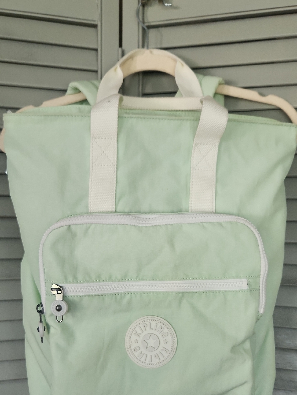 Kipling Tote Backpack Mint Green Summer Travel Vacation